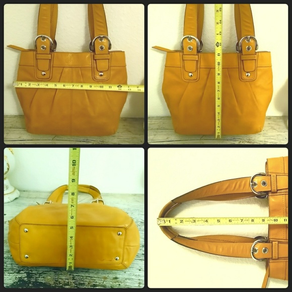 Coach Soho Mustard Brown Leather Bag F15045 - Picture 3 of 7